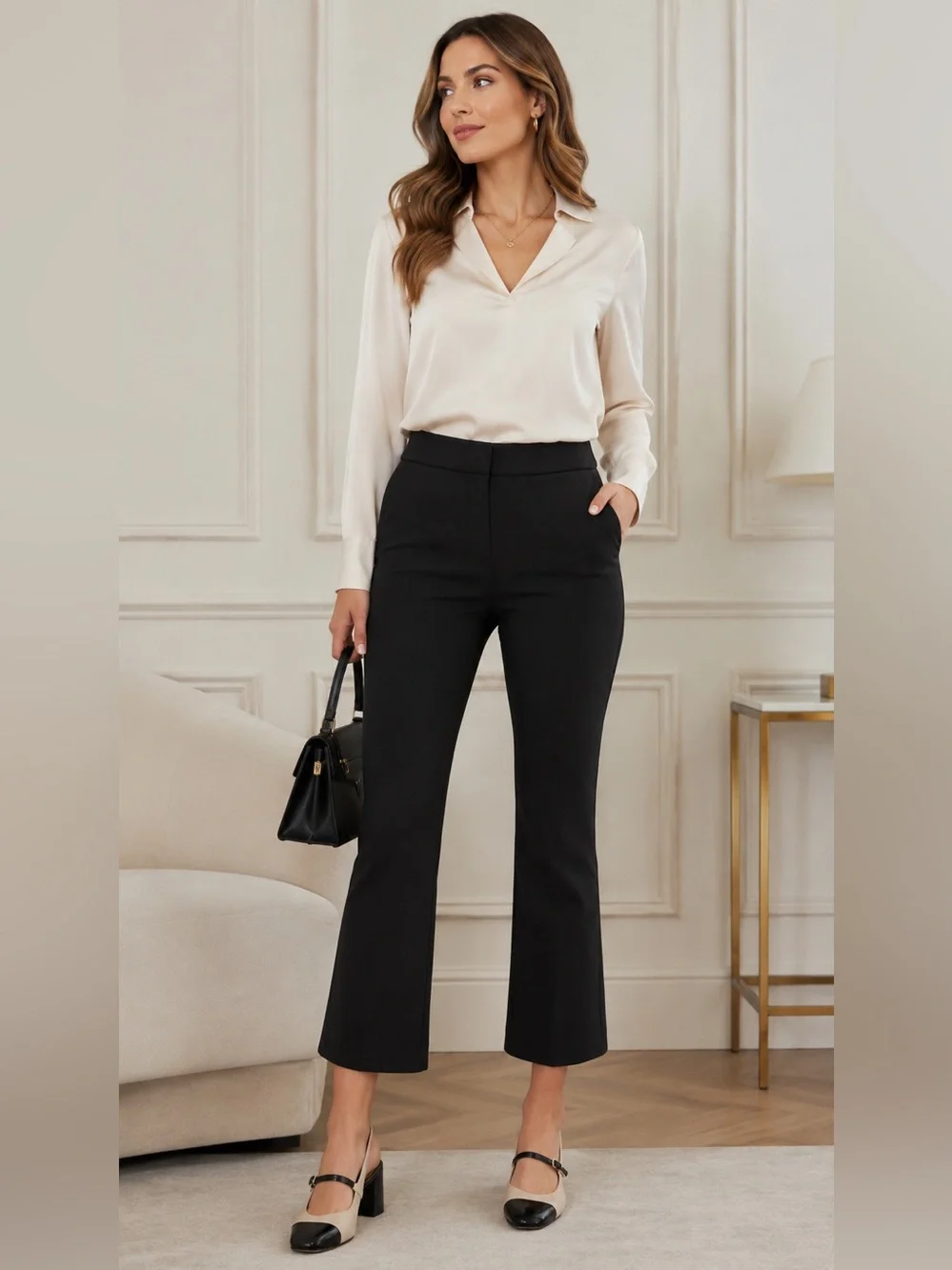 New! J. Crew Kelsey flare pant black